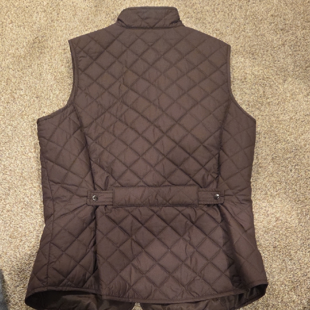 Eddie Bauer Women's Quilted Dark Brown Vest - Picture 2 of 4